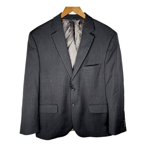 Pronto Uomo Platinum 44S LUXURY 100% Italian Wool 2-Button Blazer Short Black - Picture 1 of 9